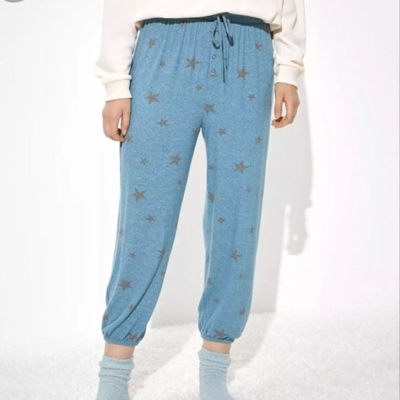 AE Plush Super High-Waisted Boyfriend Jogger Pant - EUC - Picture 2 of 5